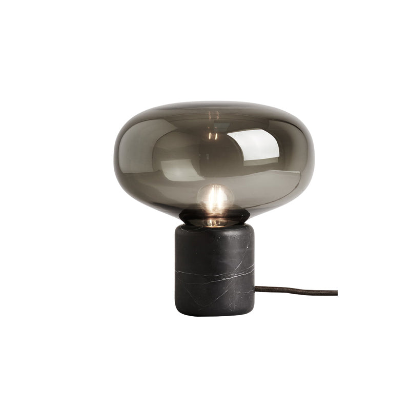 Smoked Glass Table Lamp
